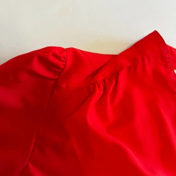 VINTAGE Lady Arrow Mistique red blouse 12 - Picture 7 of 10